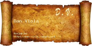 Dan Viola névjegykártya
